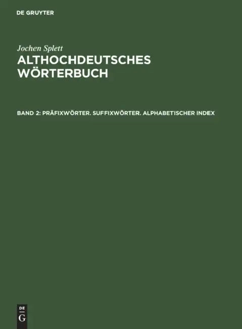 Buy Präfixwörter. Suffixwörter. Alphabetischer Index (English, Jochen Splett) Online at Best Price - BookBajar
