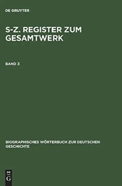 Buy S-Z. Register Zum Gesamtwerk (English, Günther Franz | Karl Bosl | Hanns Hubert Hofmann) Online at Best Price - BookBajar