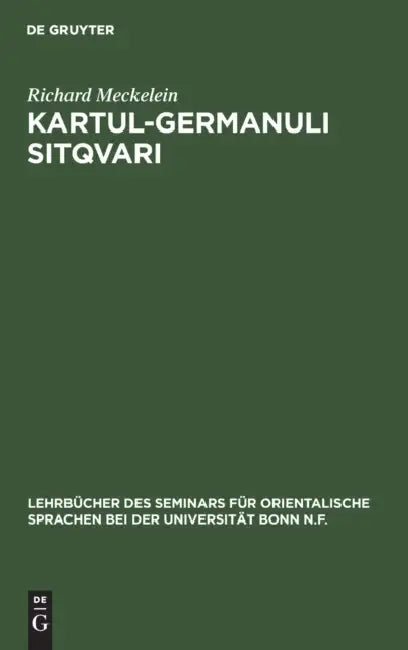 Buy Kartul-Germanuli Sitqvari (English, Richard Meckelein) Online at Best Price - BookBajar