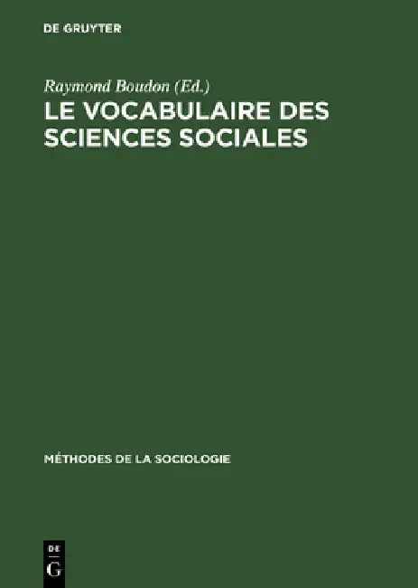 Buy Le vocabulaire des sciences sociales (English, Raymond Boudon) Online at Best Price - BookBajar