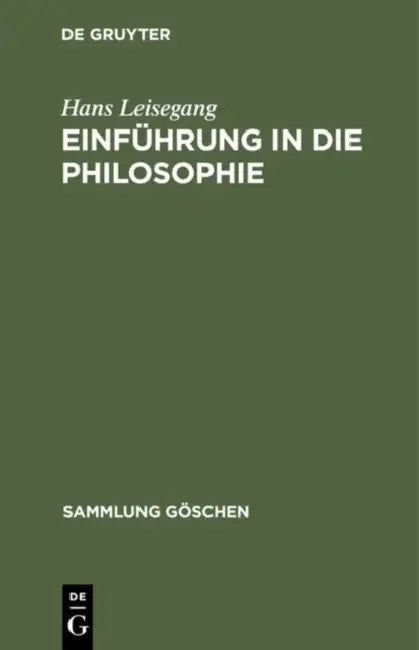 Buy Einführung in die Philosophie (English, Hans Leisegang) Online at Best Price - BookBajar