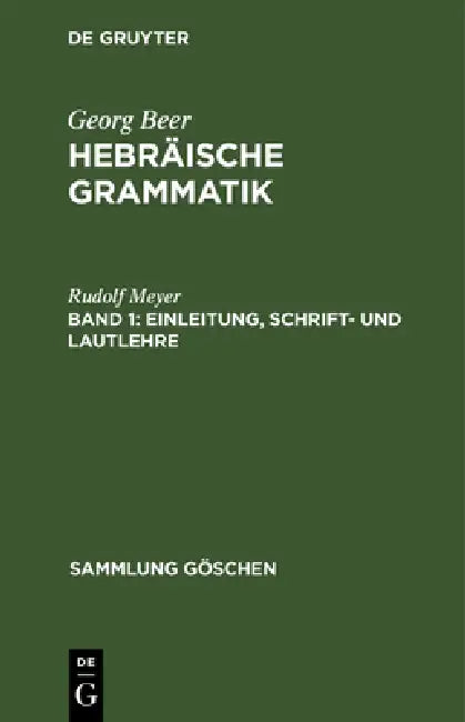 Buy Einleitung, Schrift- und Lautlehre (English, Rudolf Meyer) Online at Best Price - BookBajar
