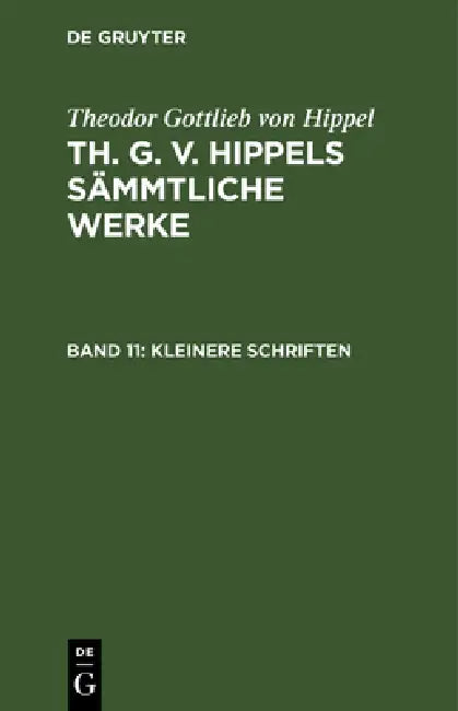 Buy Kleinere Schriften (English, Theodor Gottlieb Von Hippel) Online at Best Price - BookBajar