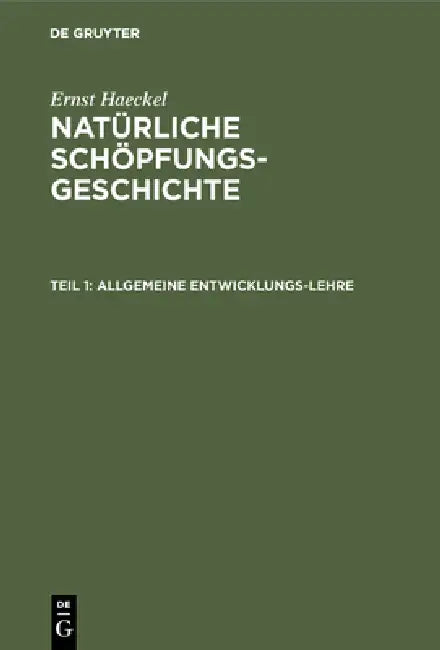 Buy Allgemeine Entwicklungs-Lehre (English, Ernst Haeckel) Online at Best Price - BookBajar