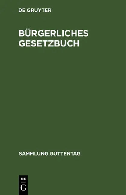 Buy Bürgerliches Gesetzbuch (English, No Contributor) Online at Best Price - BookBajar