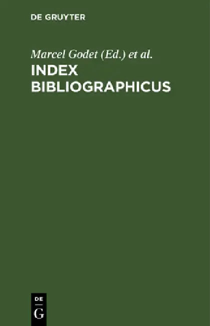 Buy Index bibliographicus (English, Marcel Godet | Joris Vorstius | International Institute of Intellectual) Online at Best Price - BookBajar