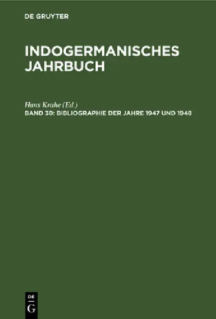 Buy Bibliographie Der Jahre 1947 Und 1948 (English, Hans Krahe) Online at Best Price - BookBajar