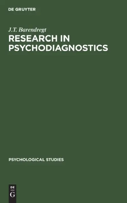 Buy Research in Psychodiagnostics (English, J. T. Barendregt) Online at Best Price - BookBajar