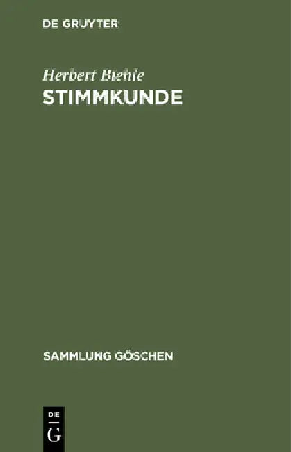 Buy Stimmkunde (English, Herbert Biehle) Online at Best Price - BookBajar