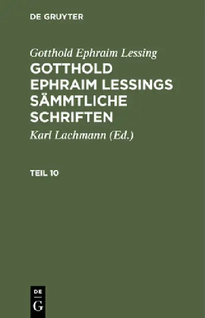 Buy Gotthold Ephraim Lessing (English, Karl Lachmann | Gotthold Ephraim Lessing) Online at Best Price - BookBajar