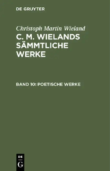 Buy Poetische Werke (English, Christoph Martin Wieland) Online at Best Price - BookBajar