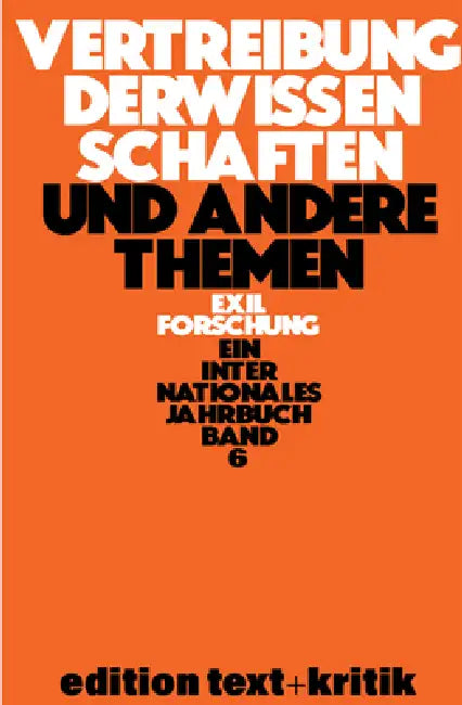 Buy Vertreibung Der Wissenschaften Und Andere Themen (English, Thomas Koebner | Et Al | Lieselotte Maas) Online at Best Price - BookBajar