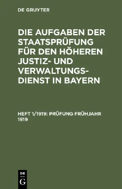Buy Prüfung Frühjahr 1919 (English, No Contributor) Online at Best Price - BookBajar