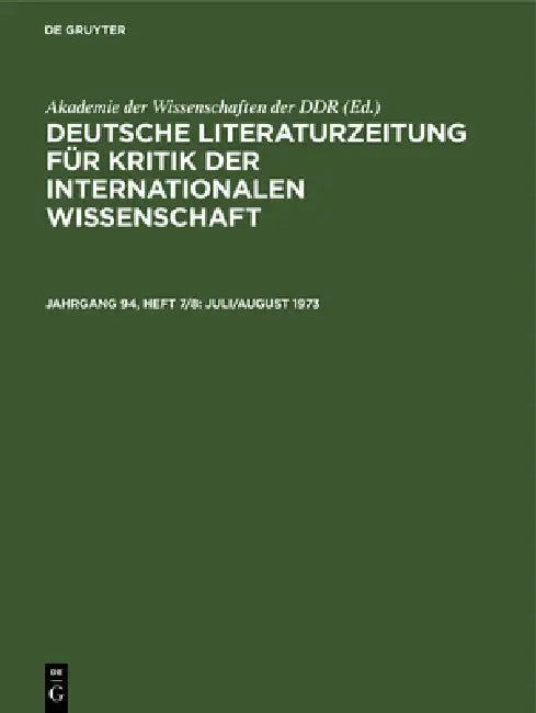 Buy Juli/August 1973 (English, Akademie Der Wissenschaften Der Ddr) Online at Best Price - BookBajar
