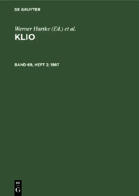 Buy 1987 (English, Zentralinstitut Für Alte Geschichte Und | Werner Hartke | Rigobert Günther) Online at Best Price - BookBajar