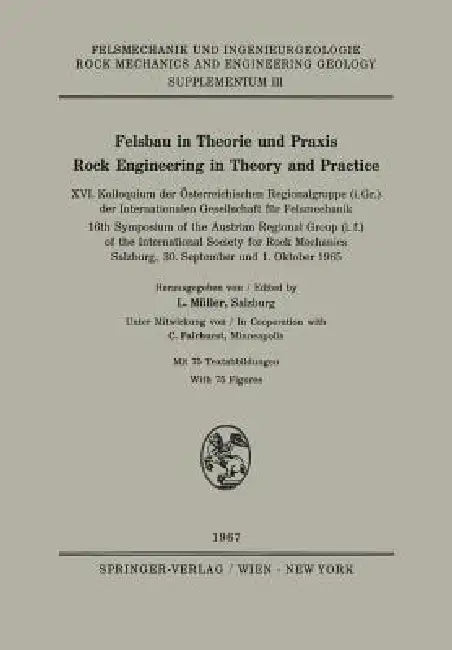 Buy Felsbau in Theorie Und PRAXIS Rock Engineering in Theory and Practice (English, C. Fairhurst | L. Müller) Online at Best Price - BookBajar