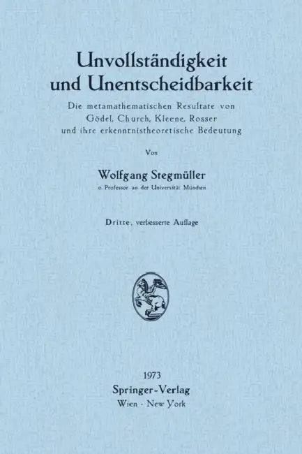 Buy Unvollständigkeit Und Unentscheidbarkeit (English, Wolfgang Stegmüller) Online at Best Price - BookBajar