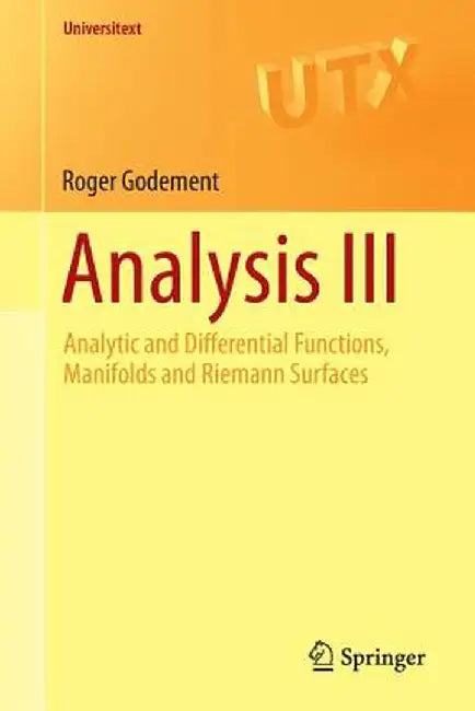 Buy Analysis III (English, Godement) Online at Best Price - BookBajar