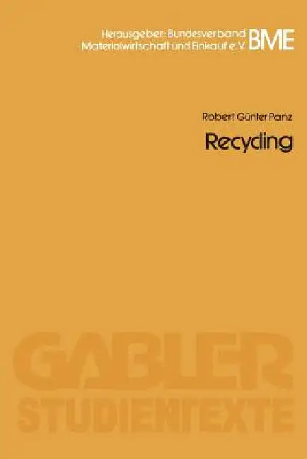Buy Recycling (English, Robert Günter Panz) Online at Best Price - BookBajar