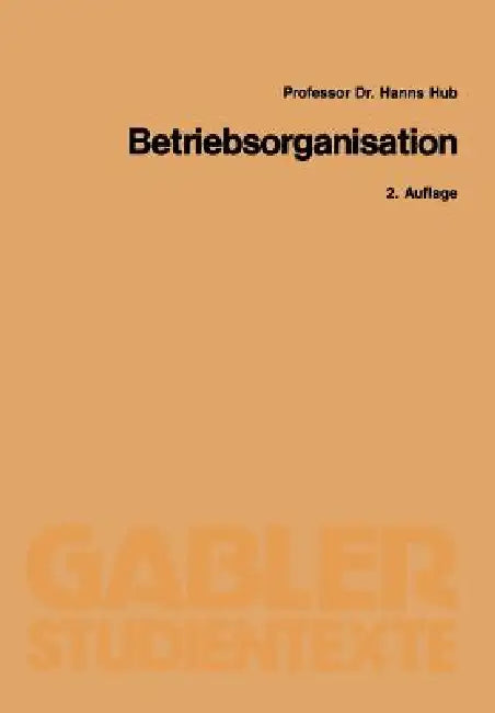 Buy Betriebsorganisation (English, Hanns Hub) Online at Best Price - BookBajar