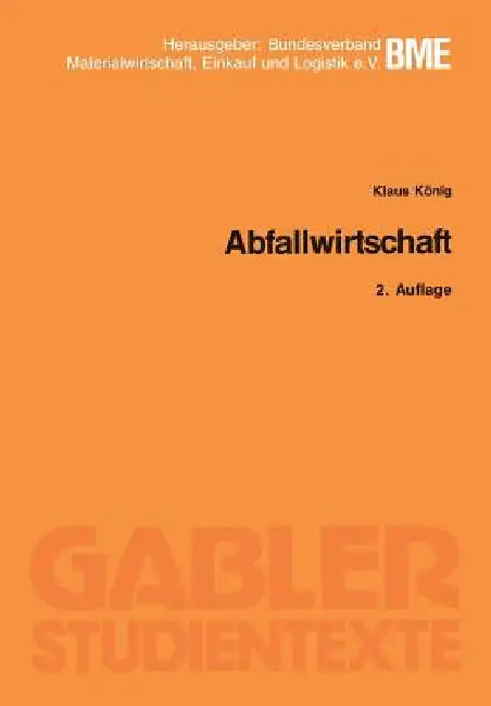 Buy Abfallwirtschaft (English, Klaus König) Online at Best Price - BookBajar