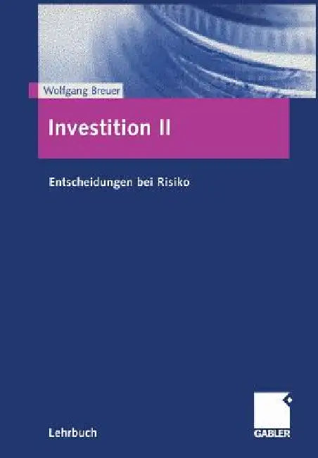 Buy Investition II (English, Wolfgang Breuer) Online at Best Price - BookBajar