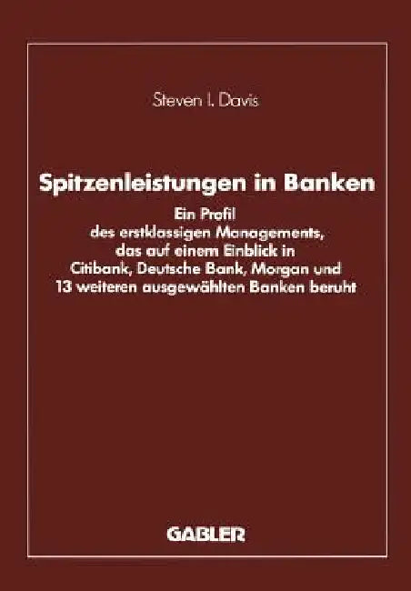 Buy Spitzenleistungen in Banken (English, Steven I. Davis) Online at Best Price - BookBajar