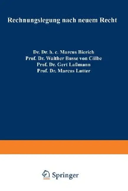 Buy Rechnungslegung Nach Neuem Recht (English, Marcus Bierich) Online at Best Price - BookBajar