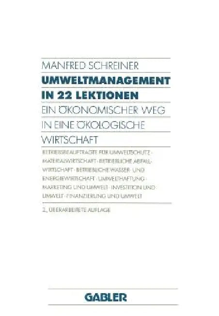 Buy Umweltmanagement in 22 Lektionen (English, Manfred Schreiner) Online at Best Price - BookBajar