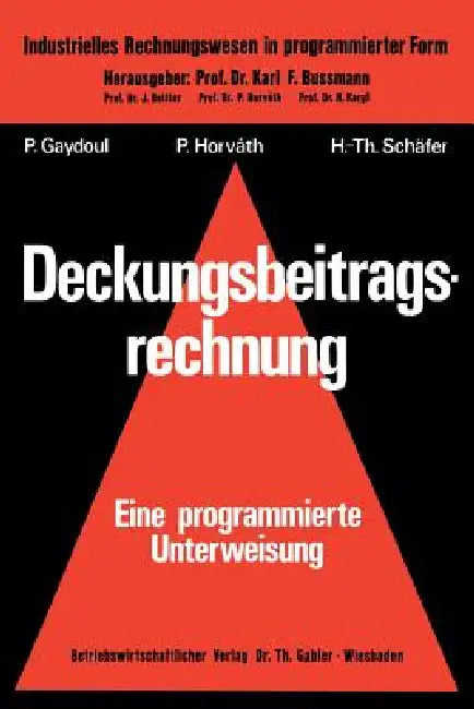Buy Deckungsbeitragsrechnung (English, Peter Gaydoul) Online at Best Price - BookBajar