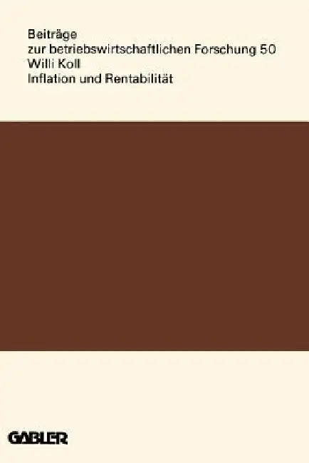 Buy Inflation Und Rentabilität (English, Willi Koll) Online at Best Price - BookBajar