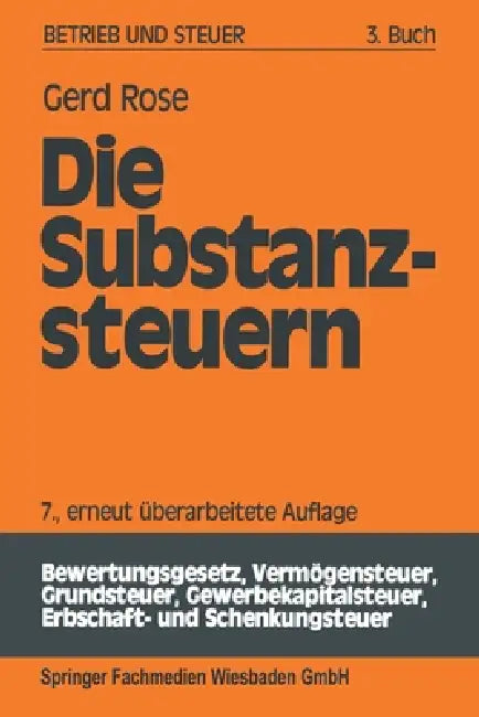 Buy Die Substanzsteuern (English, Gerd Rose) Online at Best Price - BookBajar