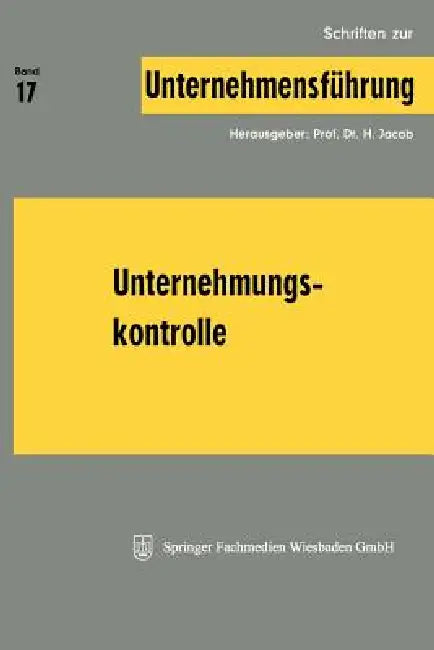 Buy Unternehmungskontrolle (English, H. Jacob) Online at Best Price - BookBajar