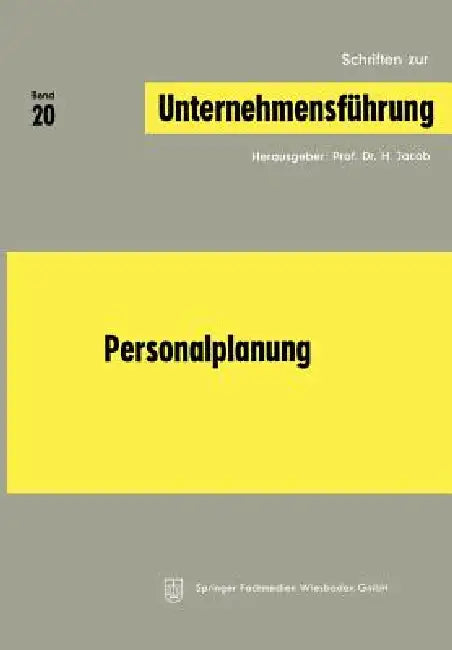 Buy Personalplanung (English, H. Jacob) Online at Best Price - BookBajar