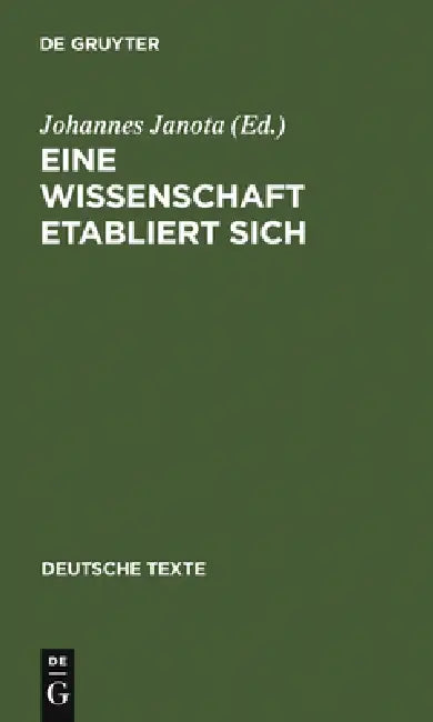 Buy Eine Wissenschaft etabliert sich (English, Johannes Janota) Online at Best Price - BookBajar