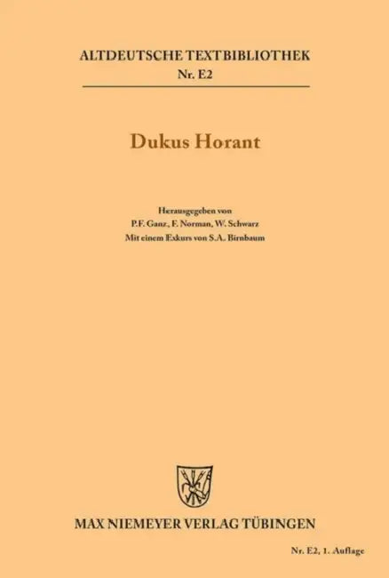 Buy Dukus Horant (English, Peter Ganz | Frederick Norman | W. Schwarz) Online at Best Price - BookBajar