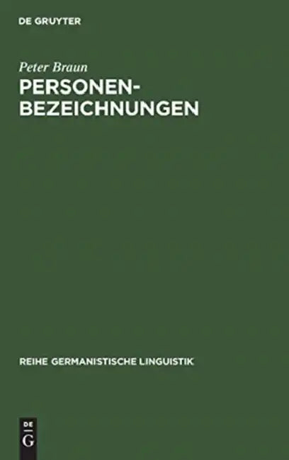 Buy Personenbezeichnungen (English, Peter Braun) Online at Best Price - BookBajar