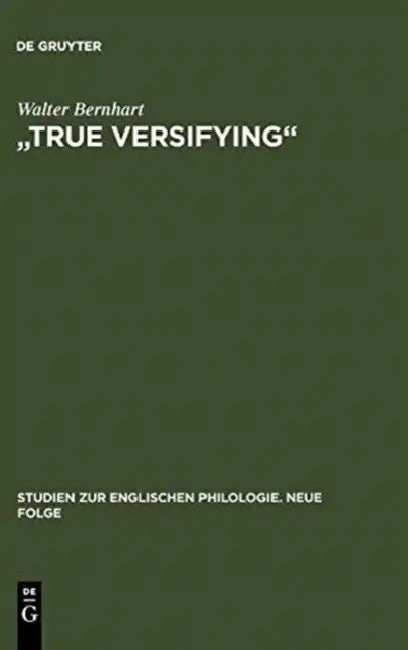 Buy "True Versifying" (English, Walter Bernhart) Online at Best Price - BookBajar