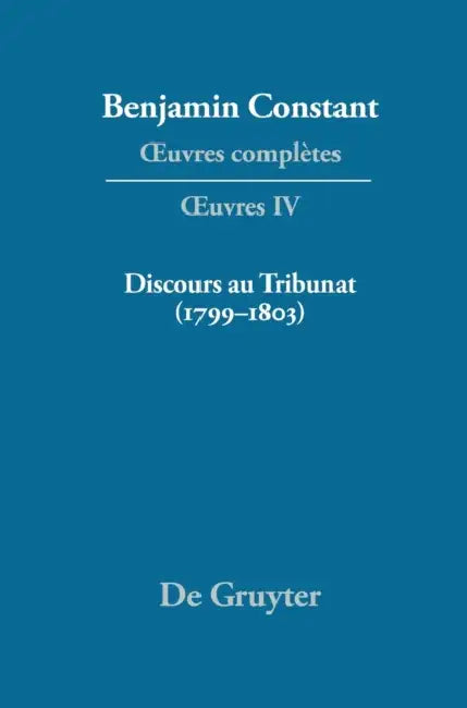 Buy Discours Au Tribunat. de la Possibilit' D'Une Constitution R'Publicaine Dans Un Grand Pays (1799-180 (English, Maria Luisa Sanch'z Mej-A | Kurt Kloocke) Online at Best Price - BookBajar