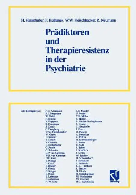 Buy Prädiktoren Und Therapieresistenz in Der Psychiatrie (English, H. Hinterhuber) Online at Best Price - BookBajar