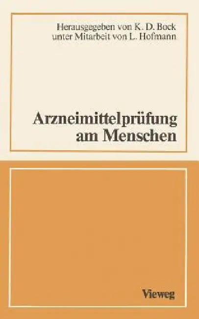 Buy Arzneimittelprüfung Am Menschen (English, Klaus D. Bock | Manfred Anlauf) Online at Best Price - BookBajar