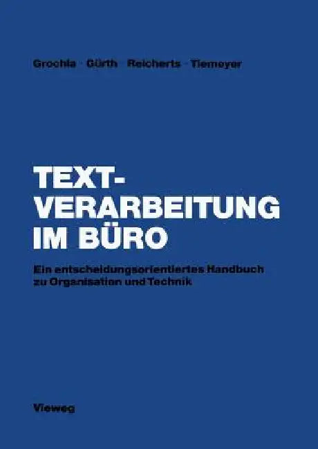 Buy Textverarbeitung Im Büro (English, Erwin Grochla) Online at Best Price - BookBajar