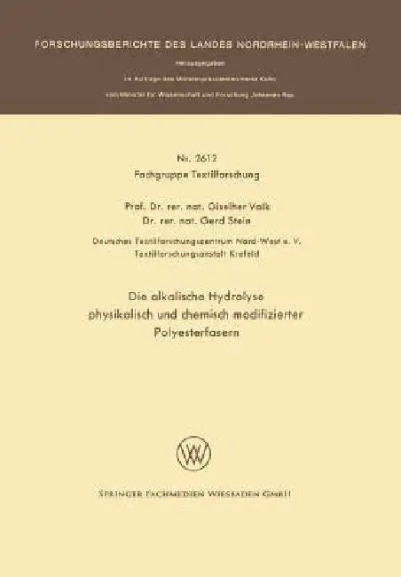 Buy Die Alkalische Hydrolyse Physikalisch Und Chemisch Modifizierter Polyesterfasern (English, Giselher Valk) Online at Best Price - BookBajar