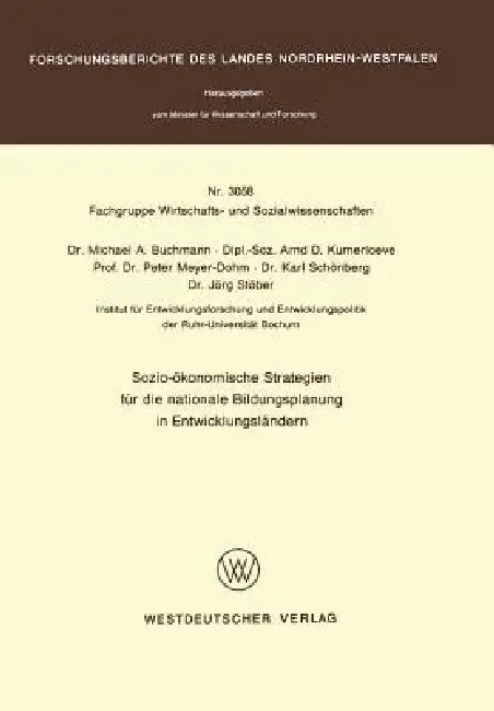Buy Sozio-Ökonomische Strategien Für Die Nationale Bildungsplanung in Entwicklungsländern (English, Michaela Buchmann) Online at Best Price - BookBajar