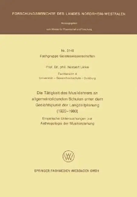 Buy Die Tätigkeit Des Musiklehrers an Allgemeinbildenden Schulen Unter Dem Gesichtspunkt Der Langzeitpla (English, Norbert Linke) Online at Best Price - BookBajar