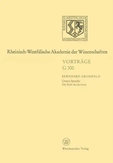 Buy Rheinisch-Westfälische Akademie Der Wissenschaften (English, Bernhard Großfeld) Online at Best Price - BookBajar