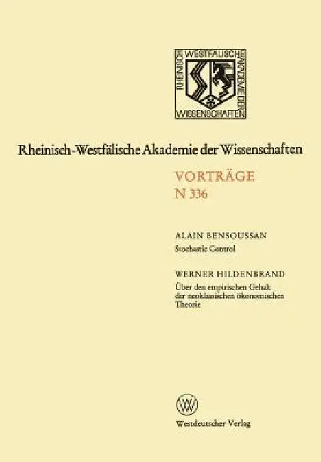 Buy Rheinisch-Westfälische Akademie Der Wissenschaften (English, Alain Bensoussan) Online at Best Price - BookBajar
