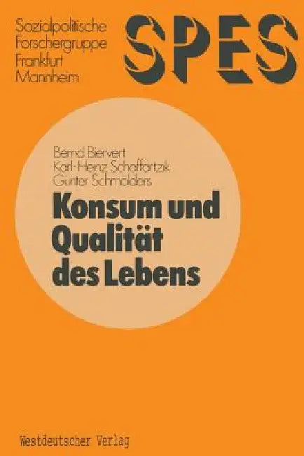 Buy Konsum Und Qualität Des Lebens (English, Bernd Biervert) Online at Best Price - BookBajar