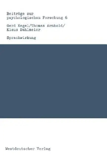 Buy Sprachwirkung (English, Gerd Kegel) Online at Best Price - BookBajar