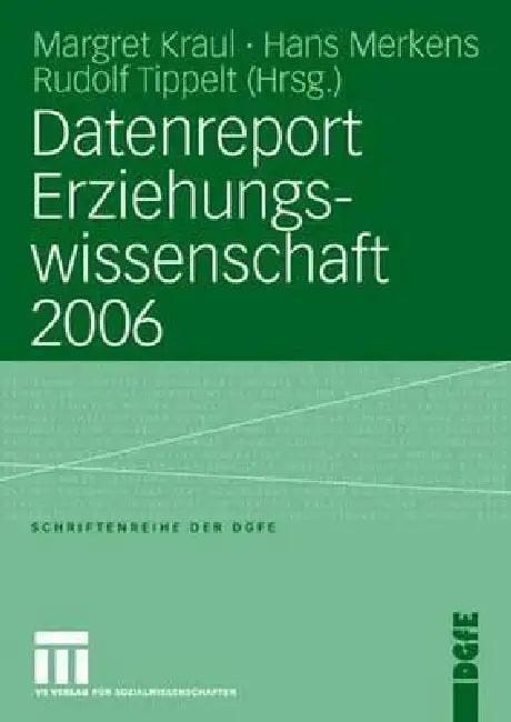 Buy Datenreport Erziehungswissenschaft 2006 (English, Margret Kraul | Hans Merkens | Rudolf Tippelt) Online at Best Price - BookBajar